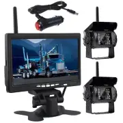 Wireless Backup Camera Rear View System Night Vision + 7" Mirror Monitor For Car