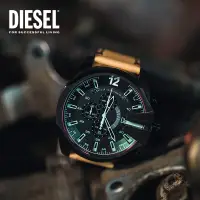 在飛比找露天拍賣優惠-手錶Diesel迪賽CHIEF系列手表男彩虹表鏡大表盤皮表帶