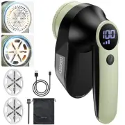 Fabric Shaver Rechargeable, Electric Lint Remover Shaver with 3 Blades & Digi...