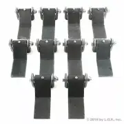 10 Heavy Duty Steel Greaseable Long Leaf Formed Strap Hinge Trailer Grease Zerk