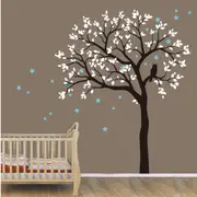 200x230cm Owl Hoot Star Tree Wall Stickers