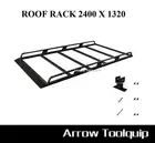 2400 x 1320 Aluminium Cab Ute Canopy and Toolbox Roof Rack Flat Alloy Black