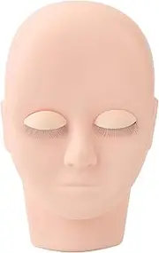 Lash Mannequin Head Rubber Eyelids Extension Practice Suit Beginners (Pink)