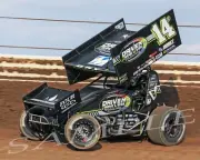 COREY DAY #14 DRIVEN SPRINT CAR RACING ON TRACK 8X10 GLOSSY PHOTO #N9
