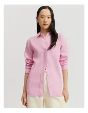 [Country Road] Organically Grown Linen Shirt in Rose