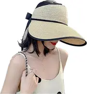 MilkYa Collapsible Straw Hat is Not Boring Hair Summer Air Top Big Hat