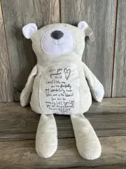 New DEMDACO "Bless You Precious Child" Plush Teddy Bear Poetic Threads 21" NWT