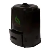 FreeGarden EARTH Outdoor Compost Bin 82-Gal Adjustable Upper Body Vents Black