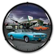 Retro Nostalgic 1968 Sinclair GTO Game Room Man Cave LED Lighted Wall Clock NEW