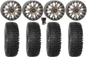 System 3 SB-4 15" Wheels Bronze (4+3) 32" RC500S Sticky Tires Can-Am Maverick X3