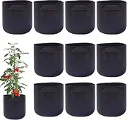 Garden Grow Bags | Breathable Fabric Planter Grow Bags | Reusable Non-Woven Plant Growing Pouch Boxes, Potato Fruits Gardening Courtyard Balcony Vegetable Cultivation