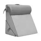 Adjustable Neck Back Support Memory Foam Headrest-Gray - Color: Gray