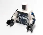 Lego - Minifigure Torso - White Blue Black, Armor, Belt, Marvel