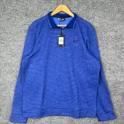 NEW $75 Under Armour Sweatshirt Mens LARGE Purple Pullover Quarter Zip UA STORM
