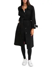 [Belle & Bloom] Shore To Shore Belted Wool Coat in Black