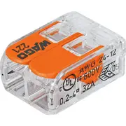 10X 24-12 AWG 32A 2POLE TERMINAL WITH LEVERS WAGO LEVER NUTS