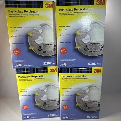 3M 8210 N95 Particulate Respirator ✨4 Boxes✨79 masks total (1 Mask Missing)