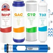 Sistema De Filtro Reemplazo Agua Osmosis Inversa 5 Etapas Debajo Del Fregadero