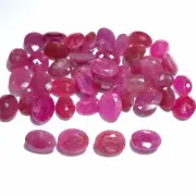 5 Pieces (8 To 9 mm) Natural Untreated Pinkish Red Ruby Oval Cut Best Offer