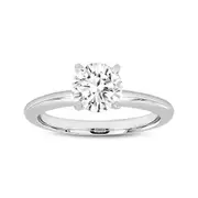 LuvMyJewelry Sabine 14K White Gold Round Cut Lab Grown Diamond Solitaire Engagement Ring - 2 Ct at Nordstrom, Size 6