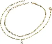 [Generic] 2PCS Anklet Anklets for Women Bracelet Bracelets Waterproof S Initial Letter Anklet Jewelry for Women
