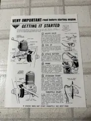 WEN-MAC GAS POWERED CONTROL LINE PLANE ENGINE MANUAL NICE CLEAN COPY OF ORIGINAL