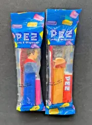 2016 Justice League Super Man and Wonder Woman PEZ Dispensers Sealed