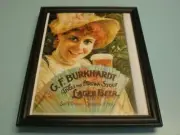 G. F. BURKHARDT TIVOLI & BROWN STOUT FRAMED AD PRINT