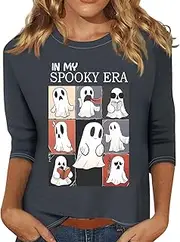 [Generic] Tops for Women Trendy Ladies' Fashionable and Casual Seven Quarter Sleeve Valentine's Day Printed Pullover Top