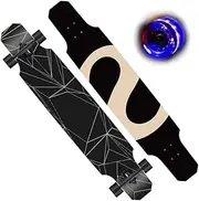 Skateboards - 31" x 8" Complete Standard Skateboard for Girls Boys Beginners, 9 Layer Canadian Maple Double Kick Concave Skate Board, Gifts for Kids Teens & Adults,C-Flash