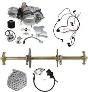 810mm Rear Axle Kit + 4 Stroke 125cc Semi Auto Engine Motor for Go Kart ATV