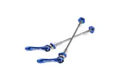 MOWA Mountain eBike MTB Bicycle Ti Skewers Set Titanium-axle w/QR Levers Blue
