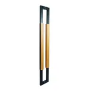 120 cm MATT BLACK AND WOOD Entry Door Pull Handle - Dalton Series