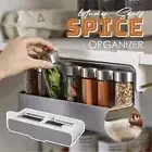 Kitchen Spice Organizer Self-adhesive Storage Rack Under-Shelf Punch-free Rack
