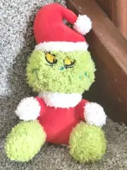 Dr Seuss The Grinch 4 Plush Squeaky Green Dog Toy Christmas