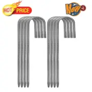 12 Inch Rebar Stakes 8 Pack Ground Stakes J Hook Tent Stakes Heavy Duty Galva