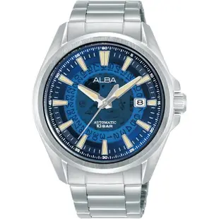 【ALBA】雅柏 半透明面盤時尚機械錶-43mm 情人節禮物(Y675-X008B/AU4029X1)