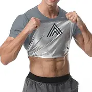 HEATTRAP Men’s Sauna Suit Shirt - Heat Trapping Sweat Compression Vest, Shapewear Top