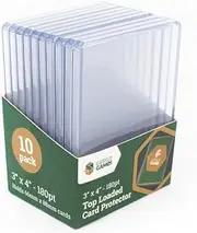 Let's Play Games Top Loaded Card Protector, 3 x 4 Inch 180pt (10 Pieces Set)