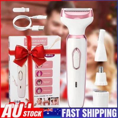 4 in 1 Electric Women Lady Shaver Hair Arm Leg Bikini Face Remover Razor⊕Trimmer