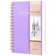 100 Sheets Small Sketchbook for Drawing, Hardcover Spiral Bound Sketch Pad 5....