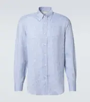 [Brunello Cucinelli] Brunello Cucinelli Linen shirt UK 16 blue