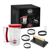 Griller's Choice Griddle Breakfast Kit - Pancake Batter Dispenser, Bacon Pres...