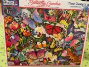 White Mountain Puzzle Butterfly Garden Puzzle 1000 Pcs 24x30 New In Sealed Box