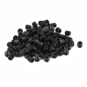 100Pack Black M4 x 4mm Alloy Steel Hex Socket Set Grub Screws Headless Cup Point