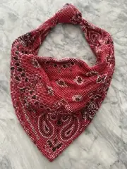 New With Tags Alexander Wang Bandana Red Print Chainmail Scarf Shoulder Bag