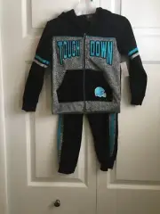 NEW MAD GAME Boys "TOUCHDOWN" 2 pc Hooded, Full Zip Fleece Sweatsuit