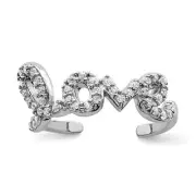Sterling Silver CZ Love Toe Ring