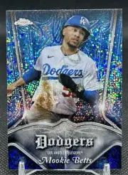 2022 Topps Mookie Betts Lot Chrome Pinstriped #P-22 and Black Gold #BG-14