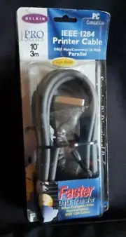 BELKIN F2A046-10 IEEE 1284 A-B PARALLEL PRINTER CABLE (10-FT) New - IBM Male